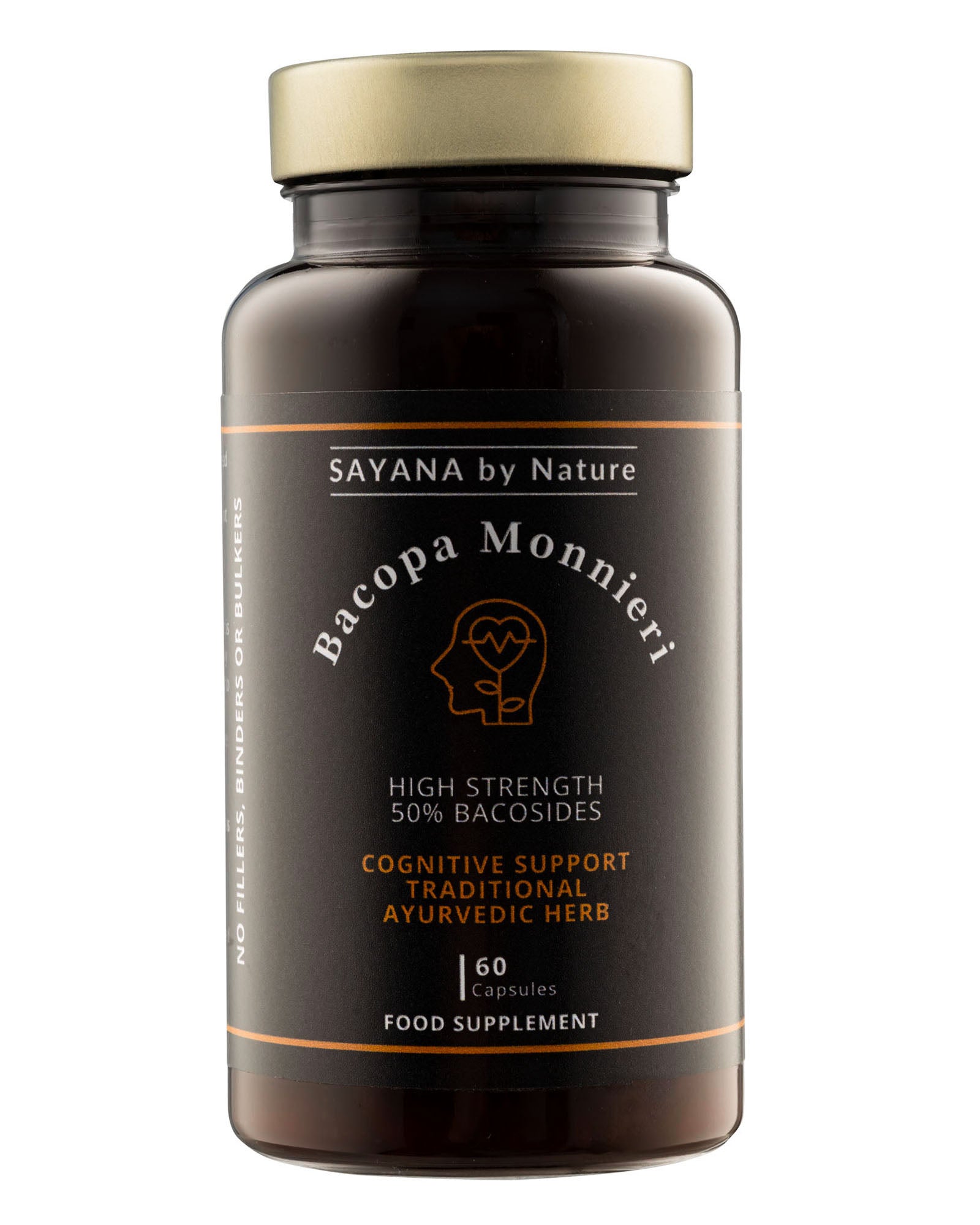 Sayana by Nature Bacopa monnieri supplement - herbak nootropic for memory, focus and cognitive support.