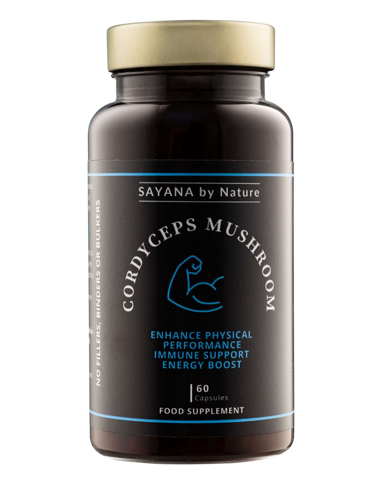 Sayana by Nature Cordyceps Mushroom supplement - natural energy and endurance booster with adaptogenic support. 