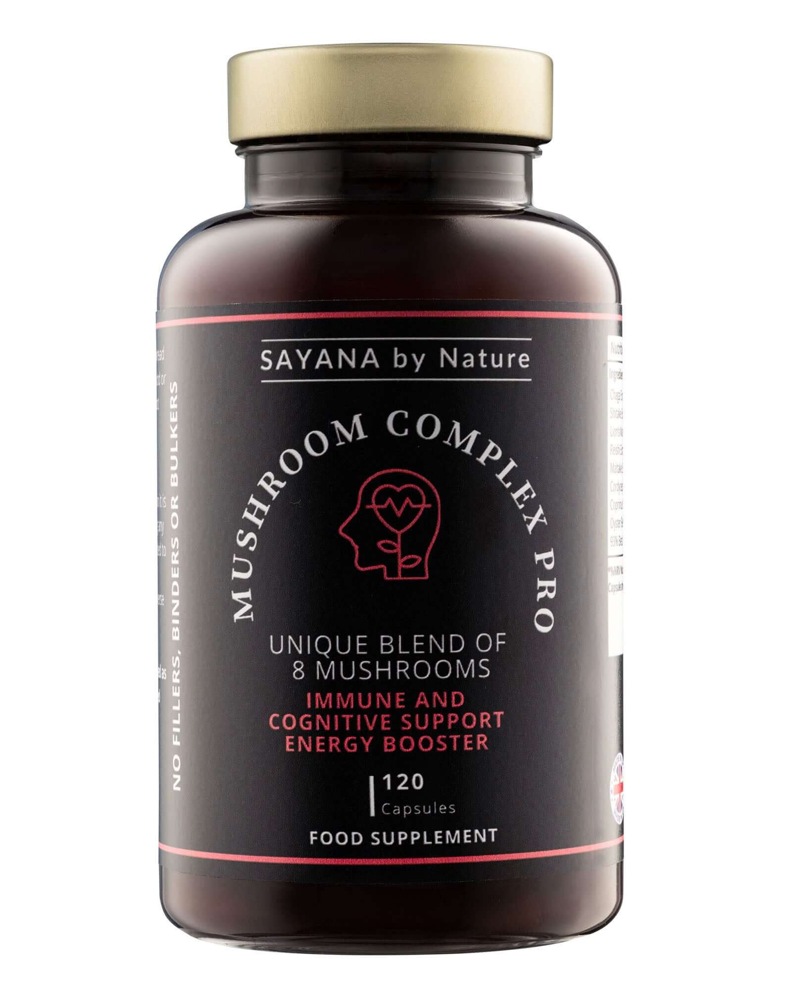 Sayana by Nature Mushroom Complex Pro supplement - advanced blend of adaptogenic mushrooms for immunity, focus and energy. 