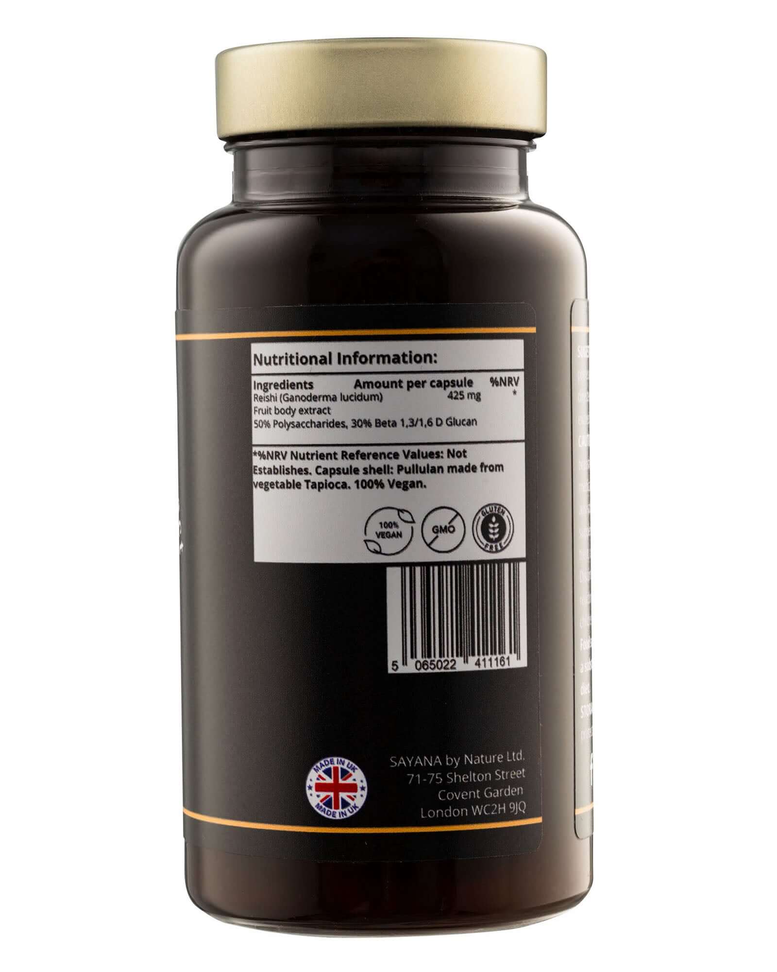 Pure Reishi Mushroom supplement - adaptogenic mushroom for stress relief and immune support