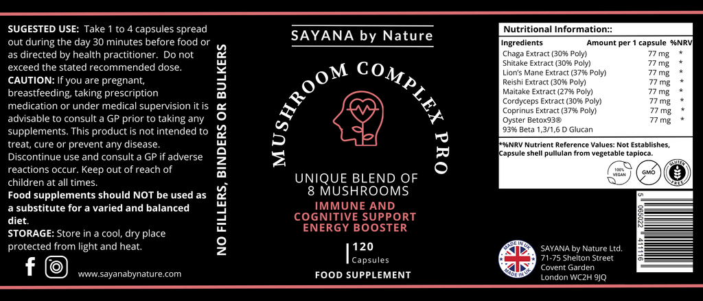 Mushroom Complex Pro - Advanced 8-Mushroom Blend for Immunity, Clarity & Vitality